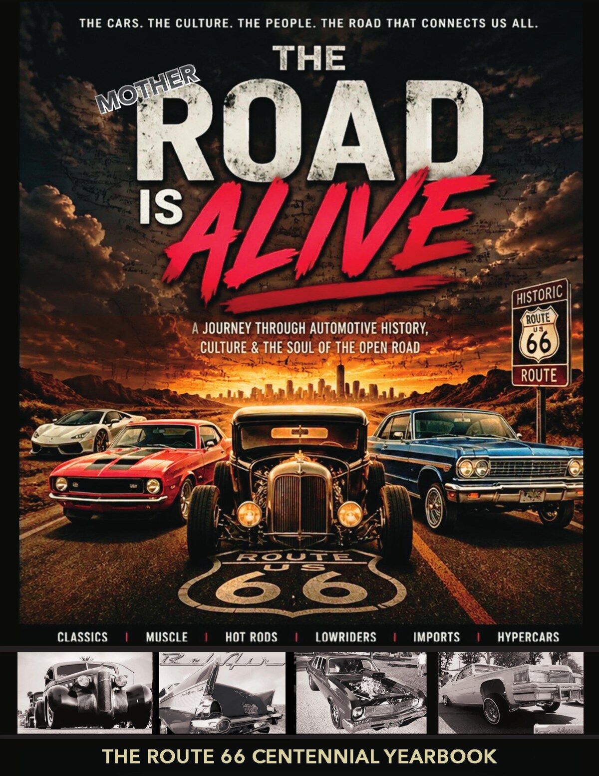 The Road is Alive book cover — Route 66 centennial commemorative edition